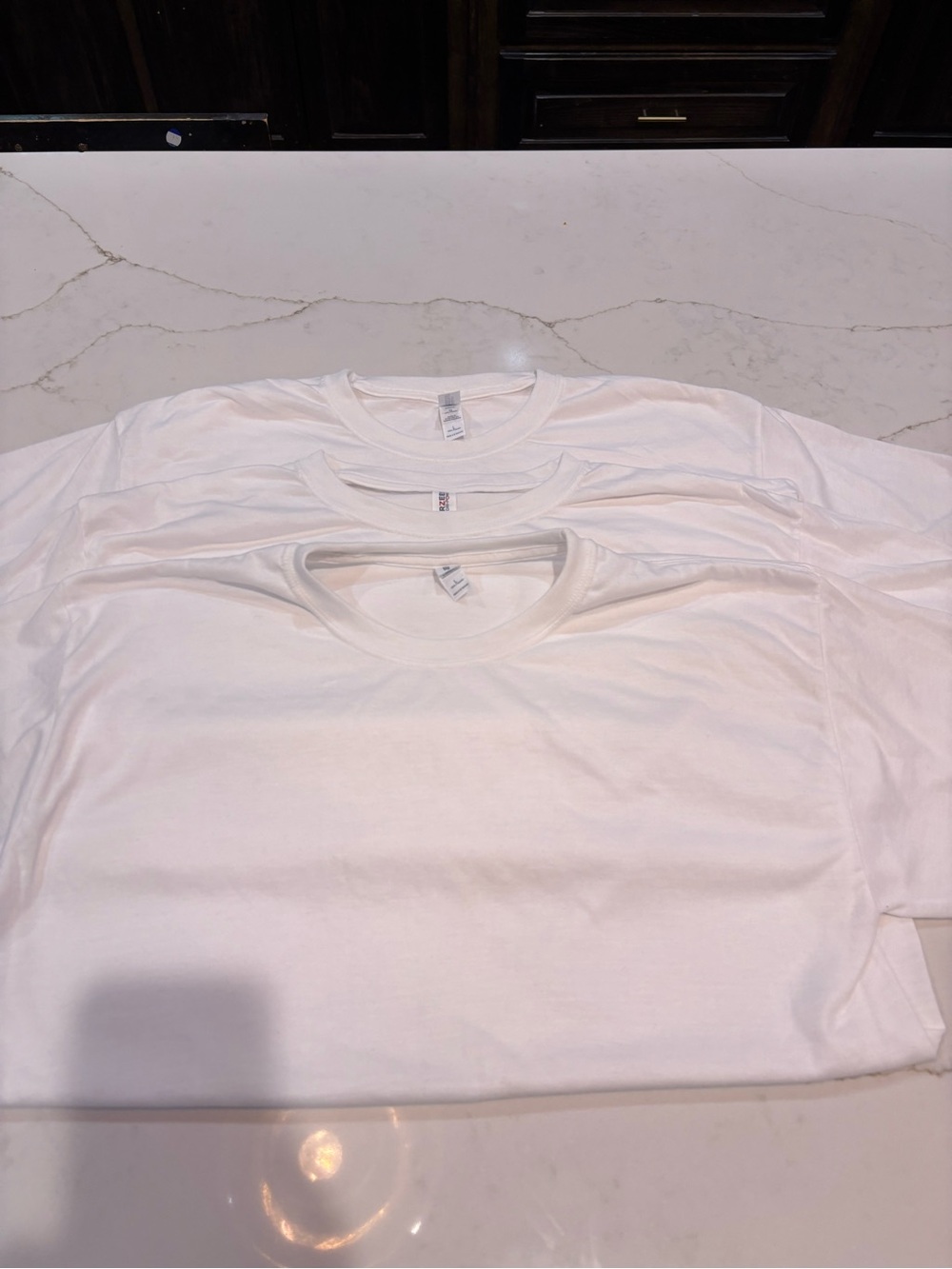 3 Jerzees White Short Sleeve Crew Neck Tees